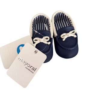 Mayoral Navy and White Baby Walker Shoes